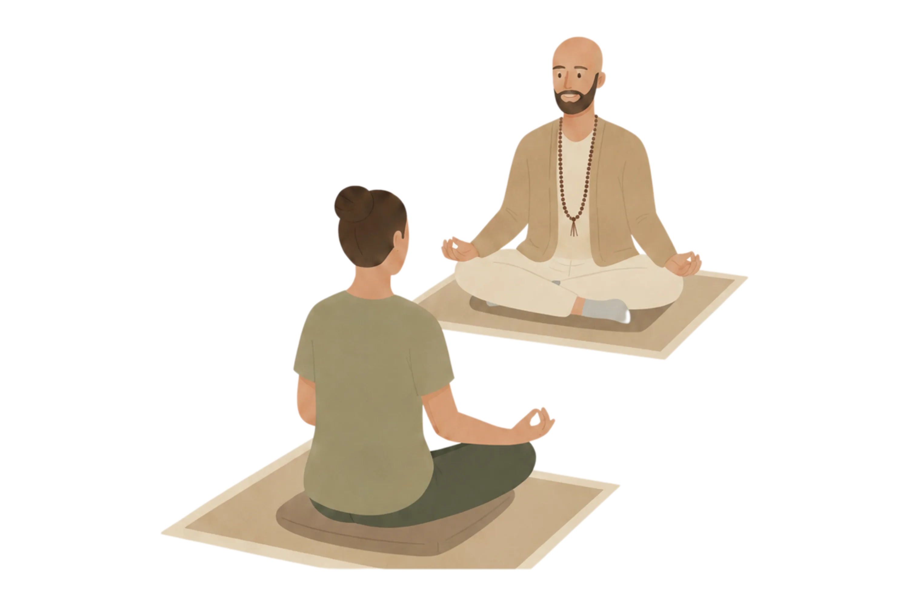 Illustration: Stefan begleitet eine Person im Einzeltraining